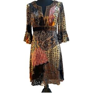 Muse by Boston Proper Elbow Sleeve Velvet Dress. Size 6